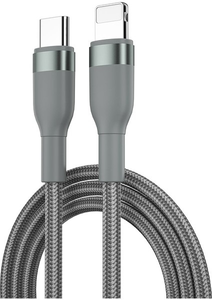 Wİ-C017 Concise Serisi Type-C To Lightning Pd Data Şarj Kablo 30W 2 Metre Gri