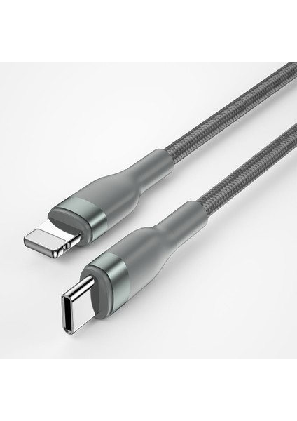 Wİ-C017 Concise Serisi Type-C To Lightning Pd Data Şarj Kablo 30W 2 Metre Gri modelleri