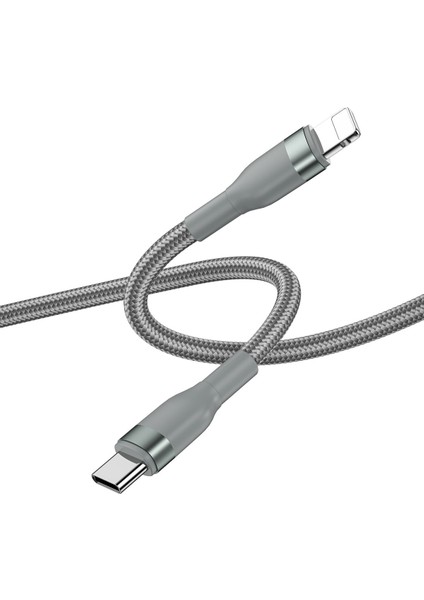 Wİ-C017 Concise Serisi Type-C To Lightning Pd Data Şarj Kablo 30W 2 Metre Gri indirimleri
