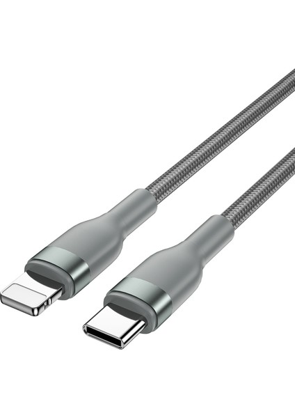 Wİ-C017 Concise Serisi Type-C To Lightning Pd Data Şarj Kablo 30W 2 Metre Gri