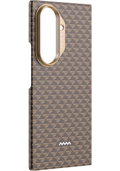 Galaxy Z Fold 7 Kılıf M-Safe Uyumlu Raptic Aramid Skin Origin Serisi Kapak Kahverengi