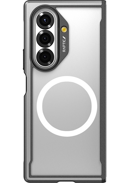 Galaxy Z Fold 7 Kılıf M-Safe Uyumlu Airbagli Raptic Shield Serisi Şeffaf Arka Yüzey Kapak Siyah