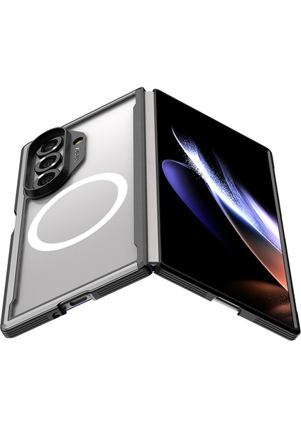 Galaxy Z Fold 7 Kılıf M-Safe Uyumlu Airbagli Raptic Shield Serisi Şeffaf Arka Yüzey Kapak Siyah fiyatları