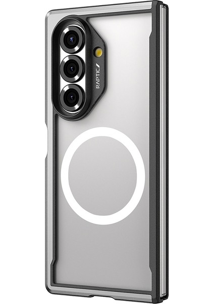 Galaxy Z Fold 7 Kılıf M-Safe Uyumlu Airbagli Raptic Shield Serisi Şeffaf Arka Yüzey Kapak Siyah