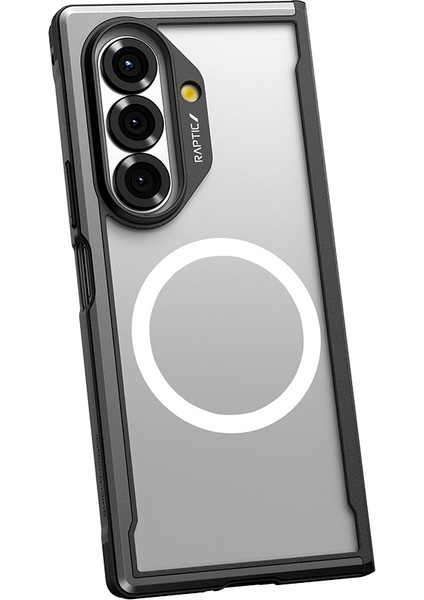 Galaxy Z Fold 7 Kılıf M-Safe Uyumlu Airbagli Raptic Shield Serisi Şeffaf Arka Yüzey Kapak Siyah
