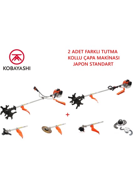 Japon Çapalama Makinesi Çift Tutma Kollu 5,7 Hp 63CC 2 Yıl Garantili