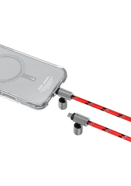 Dynove Serisi Type-C To Type-C Askı Ipi Tasarımlı Pd Şarj ve Data Kablosu Kırmızı fiyatları