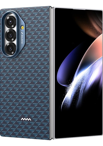 Galaxy Z Fold 7 Kılıf M-Safe Uyumlu Raptic Aramid Skin Origin Serisi Kapak Lacivert