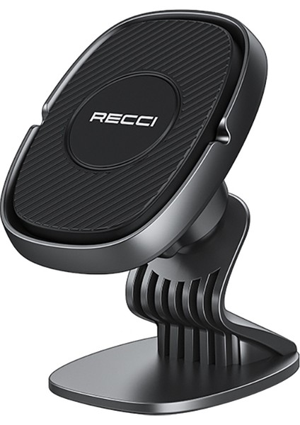 RHO-C18 Güçlü Magnetik 360 Derece Dönebilen Düz Zemin Araç Telefon Tutucu Siyah