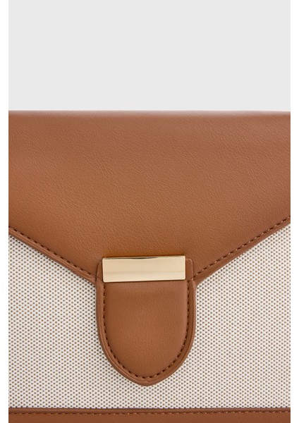 Kısa Saplı Hasır Garnili Çanta Taba 121L9344000 fırsatları