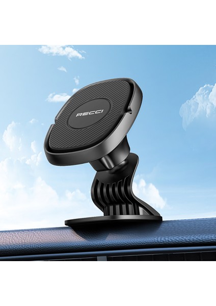 RHO-C18 Güçlü Magnetik 360 Derece Dönebilen Düz Zemin Araç Telefon Tutucu Siyah fırsatları