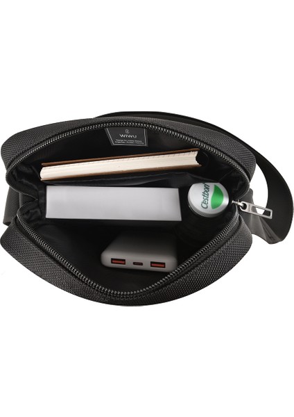 Salem Serisi Sling Su Geçirmez Polyester Kumaş Çapraz Askılı Vücut Çantası Siyah fırsatları