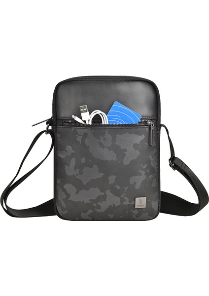 Salem Serisi Sling Su Geçirmez Polyester Kumaş Çapraz Askılı Vücut Çantası Siyah