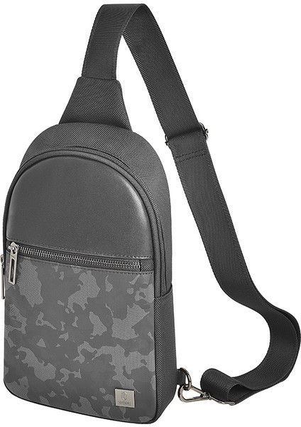 Salem Serisi Crossbody Su Geçirmez Polyester Kumaş Omuz Askılı Çapraz Vücut Çantası Siyah