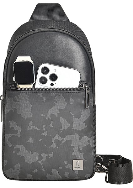 Salem Serisi Crossbody Su Geçirmez Polyester Kumaş Omuz Askılı Çapraz Vücut Çantası Siyah modelleri