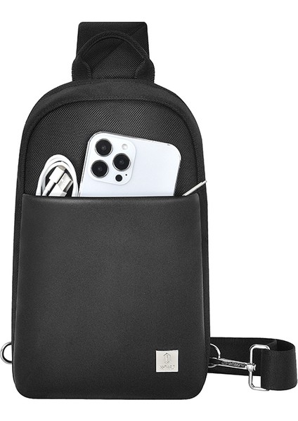 Hali Serisi Crossbody 1680D Su Geçirmez Naylon Kumaş Omuz Askılı Çapraz Vücut Çantası Siyah indirimleri