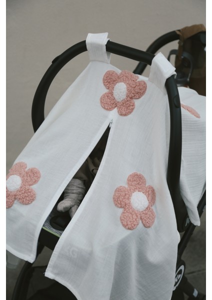 Teddy Pudra Papatya Fermuarlı 2 Kat Müslin Puset Örtüsü fırsatları