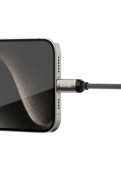 RS45CC Type-C To Type-C Pd 100W Örgü Tasarımlı Hızlı Şarj Özellikli Data ve Şarj Kablo 1m Gri modelleri