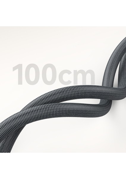 RS45CC Type-C To Type-C Pd 100W Örgü Tasarımlı Hızlı Şarj Özellikli Data ve Şarj Kablo 1m Gri