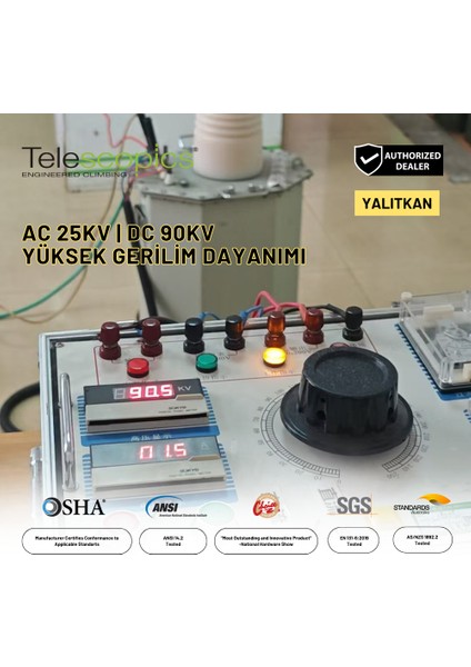 2.7 Metre Kevlar Yalıtkan/Yüksek Gerilime Dayanıklı Çok Fonksiyonlu Merdiven 20ACKV - 125EKS indirimleri