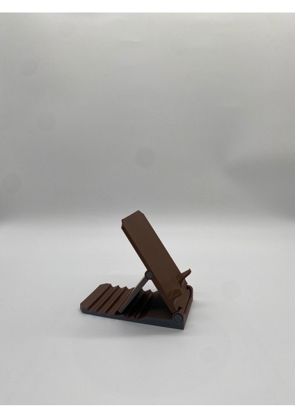 Çok Açılı Ayarlanabilir Telefon Standı, Katlanabilir, Ergonomik Tasarım, Kahverengi