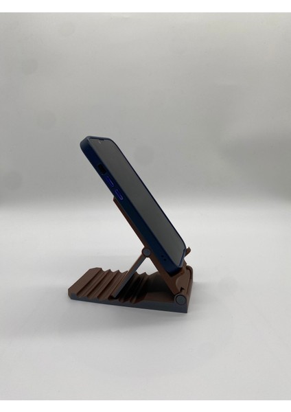 Çok Açılı Ayarlanabilir Telefon Standı, Katlanabilir, Ergonomik Tasarım, Kahverengi fiyatları