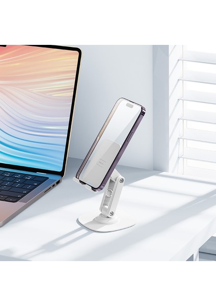 RHO-M20 Ayarlanabilir Katlanabilir 360 Dönebilen Telefon ve Tablet Standı Beyaz modelleri