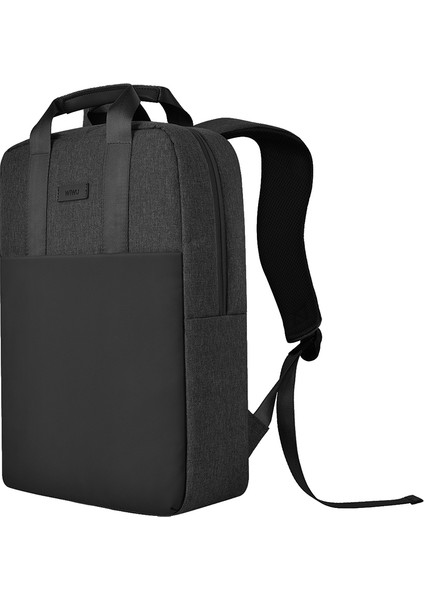 Minimalist Çok Fonksiyonlu Su Geçirmez Polyester Kumaş Seyehat Sırt Çantası Siyah