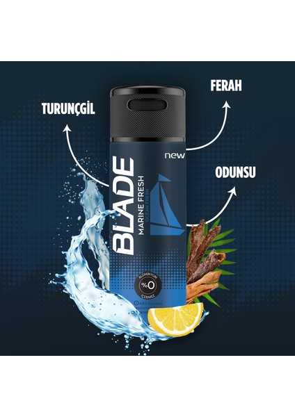 Marine Fresh Erkek Deodorant 3x150ml indirimleri