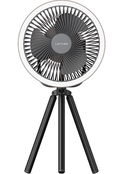 LHF11 LED Işıklı 4 Kademeli Çok Fonksiyonlu Soğutucu Fan Beyaz