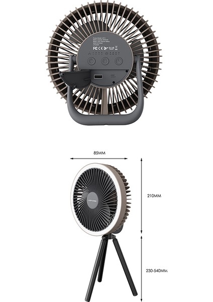 LHF11 LED Işıklı 4 Kademeli Çok Fonksiyonlu Soğutucu Fan Beyaz fırsatları