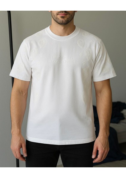 Erkek Beyaz Tişört