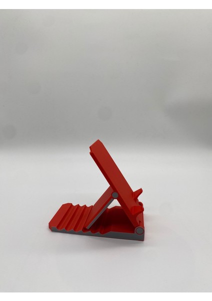 Çok Açılı Ayarlanabilir Telefon Standı, Katlanabilir, Ergonomik Tasarım,kırmızı