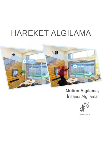 8 Dış Kameralı 2 Mp Hareket Algılama H.265+ 320 GB HDD Dahil Ahd Güvenlik Seti- ST28320M