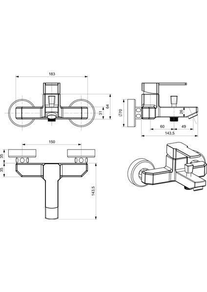 Krom Kare Banyo Bataryası Duş Bataryası Musluğu Çeşme Full Pirinç fiyatları