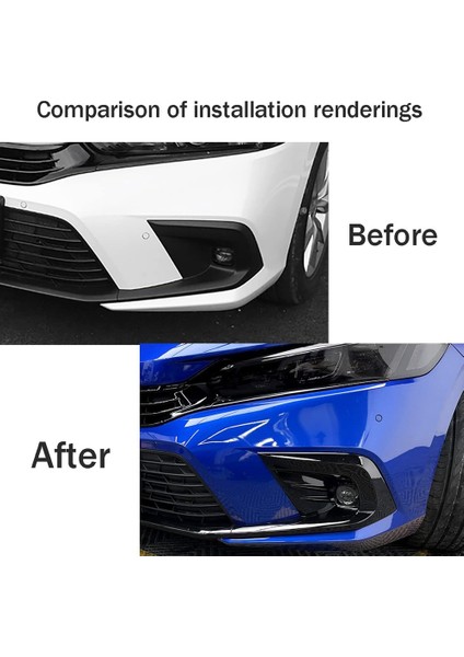 Araba Ön Sis Lambası Lambası Kapağı Trim Tampon Koruyucu Dekorasyon Honda Civic 11TH Gen 2022 2023 Aksesuarları (Yurt Dışından) fiyatları