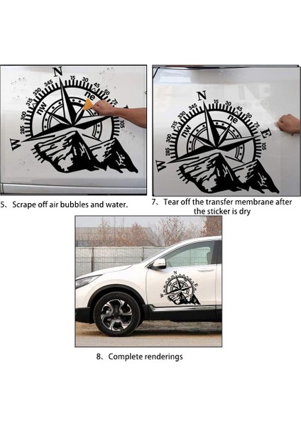 Adet Araba Off-Road Suv Yan Gövde Etiket Pusula Dağ Çıkartmaları Etiket Suv Off-Road Jeep Su Geçirmez Ford (Yurt Dışından) fırsatları