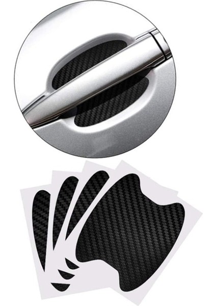 Adet Kapı Kolu Çıkartmaları, Karbon Fiber Çizilmeye Dayanıklı Kapı Bardak Muhafızları, Çoğu Araba Koluna Uyar 6.8x8.5cm Gümüş (Yurt Dışından) fiyatları