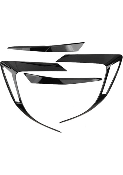 4 Adet/takım Parlak Siyah Kuyruk Arka Işık Lambası Kapağı Trim Abs Honda Civic Için Fit 10TH Sedan 2016 -2020 Yedek (Yurt Dışından)