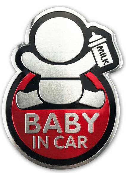 Bebek Araba Etiketi Bebek Gemide Araba Alüminyum Etiket Nissan X-Traıl Qashqai Skoda Octavia Fabia Renault Clio B (Yurt Dışından)