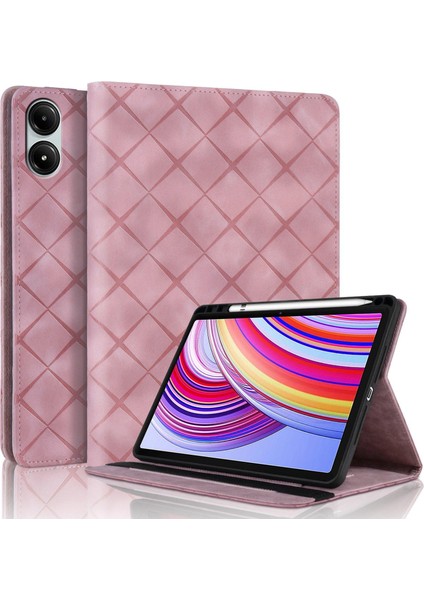 Xiaomi Redmi Pad Pro 12.1 2024 Için Kabartmalı Deri Kılıf (Yurt Dışından)