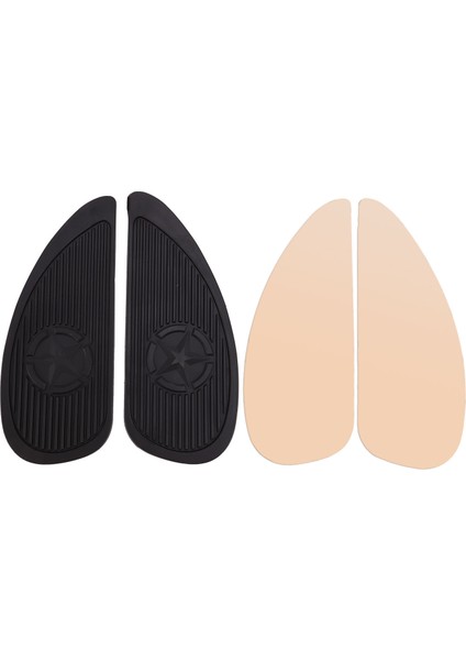 1 Çift Motosiklet Tankı Çekiş Pedi Yan Gaz Diz Kavrama Koruyucu Anti Kayma Etiket Kawasaki Suzuki Honda Siyah (Yurt Dışından)