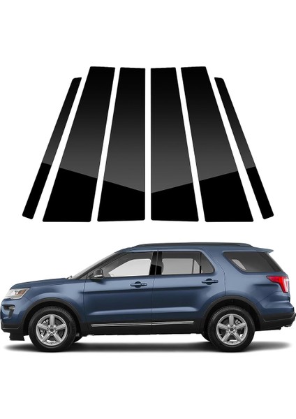 Araba Ayağı Mesajları Kapı Pencere Trim Kalıplama Ford Explorer 2011-2019 Için Anti Scratch Çıkartmalar Aksesuarları, Parlak Siyah (Yurt Dışından) modelleri