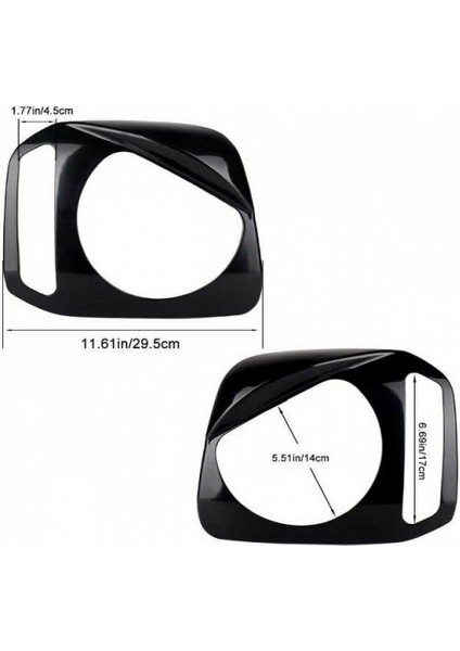 Lamba Davlumbaz Çıkartmalar Araba Far Işık Lambası Kapağı Garnitür Suzuki Jimny Için JB23 JB33 JB43 1998-2017 Siyah (Yurt Dışından) indirimleri