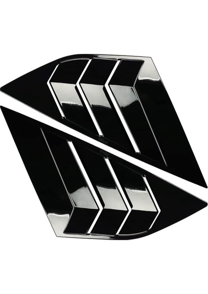 Arka Yan Pencere Panjurları Ford Focus St Rs Mk3 Hatchback 2012-2018 Aksesuarları Hava Firar Kepçe Kapağı, Parlak Siyah (Yurt Dışından)