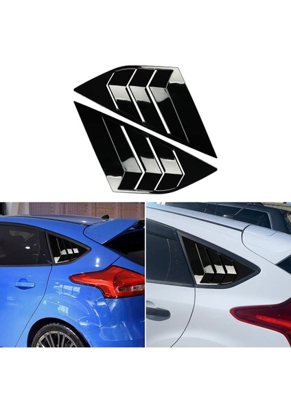 Arka Yan Pencere Panjurları Ford Focus St Rs Mk3 Hatchback 2012-2018 Aksesuarları Hava Firar Kepçe Kapağı, Parlak Siyah (Yurt Dışından) fiyatları