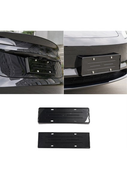 Tesla Model 3 Highland 2024 Araç Plaka Çerçevesi, Ön + Arka Plaka Tutucu Aksesuarları, A (Yurt Dışından) modelleri