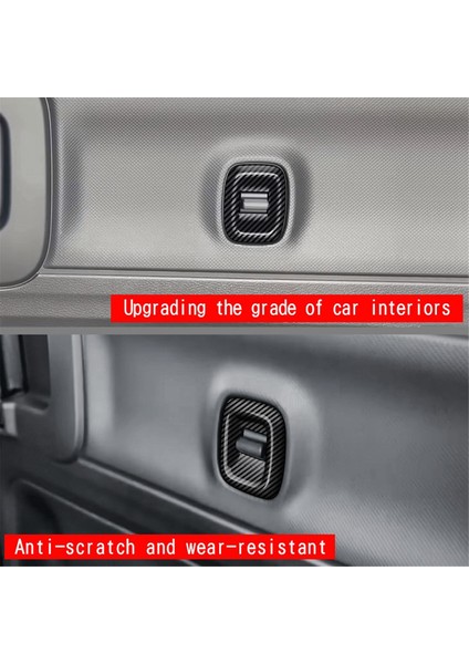 Araba Orta Kapı Perde Anahtarı Trim Çerçeve Sticker Suzuki Spacıa Custom MK04 2017-2024 Araba Aksesuarları Karbon Fiber (Yurt Dışından) modelleri