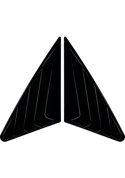 Araba Arka Cam Panjur Kapağı Trim Pencere Panjuru Yan Havalandırma Trimi Audi A3 8y Sedan 2021-2024 Parlak Siyah (Yurt Dışından)