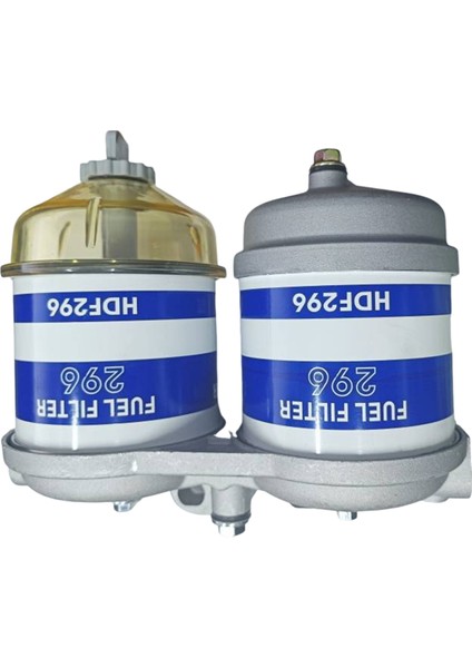 Evrensel Dizel Çift Eklemeli Çift Yakıt Filtresi 296 Eleman 7111-296 HDF296 Filtre Yağ Su Ayırıcı Çift Kap Assy (Yurt Dışından)
